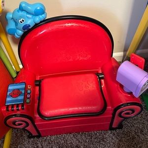 Red LeapFrog Blue's Clues and You Play and Learn Thinking Chair